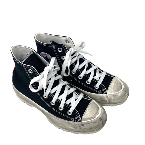 Converse Ctas Lugged Dirty Black Skate Women's Canvas Shoes Custom 571211C-WDBW - Picture 4 of 10